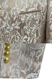 Costume homme 2 pièces doré simple boutonnage