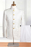 Costume homme 2 pièces doré simple boutonnage