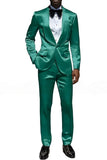 Costumes de bal pour hommes en châle champagne 2 pièces à un bouton,