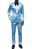 Costumes de bal pour hommes en châle champagne 2 pièces à un bouton,