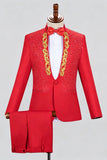 Costumes de bal pour hommes à revers en châle noir à un bouton, perles