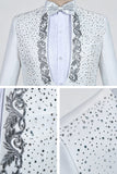 Costumes de bal pour hommes à revers en châle noir à un bouton, perles