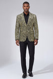 Veste pour hommes à boutons simples boutonnés dorés à revers