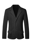 Veste pour hommes à boutonnage simple à revers blanc
