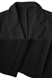 Veste pour hommes à boutonnage simple à revers blanc