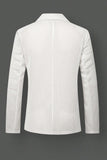 Veste pour hommes à boutonnage simple à revers blanc