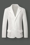 Veste pour hommes à boutonnage simple à revers blanc