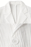 Veste pour hommes à boutonnage simple à revers blanc
