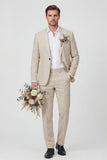 Costumes de mariage homme en deux pièces à revers Sky Blue Peak Un Bouton