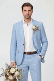 Costumes de mariage deux pièces beige à revers à encoche