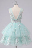 Robe de rentrée à la maison en tulle en V à col en V à col en V