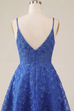 Robe de fin d’année à la maison à bretelles fines bleu royal bleu royal à bretelles fines