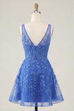 Robe de rentrée rose rose en V à col en V