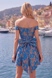 Robe de bal noire jacquard en ligne A avec nœud de fin d’année