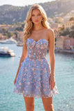 Robe de rentrée à la maison Green Sweetheart Corset transparente Ligne A avec appliques