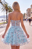 Robe de rentrée à la maison Green Sweetheart Corset transparente Ligne A avec appliques