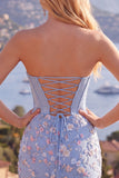 Robe de rentrée à la maison Bodycon Corset Rose Bodycon avec des appliques