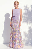 Robe longue marge de la mariée à col bateau sirène vert foncé 3D florale longue