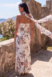 Robe à fleurs Maxi Ivoire Sweetheart Siren avec fente