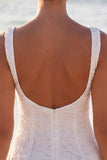 Mini robe en dentelle corset ivoire A Line
