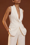 Costumes féminins Cheval Ivoire 2 Pièces à Bouton, Skinless Slim Fit
