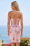 Robe de rentrée à la maison à fleurs corset transparente corset Featherheart transparente