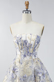 Corset A Line Bleu poussiéreux Courte Courte de la Rentrée à la Maison Courte Bleu Dusty Line
