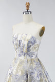 Corset A Line Bleu poussiéreux Courte Courte de la Rentrée à la Maison Courte Bleu Dusty Line