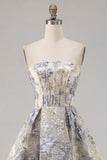 Corset A Line Bleu poussiéreux Courte Courte de la Rentrée à la Maison Courte Bleu Dusty Line