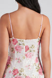 Robe de rentrée à la maison Bodycon rose clair en sequins floraux avec nœud