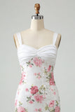 Robe de rentrée à la maison en fleurs à paillettes en ivoire avec nœud