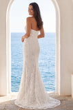 Robe de mariée en traîne en traîne florale en ivoire en ivoire