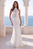 Robe de mariée en traîne florale sirène en ivoire en ivoire