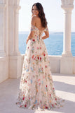 Corset fleuri ivoire à épaules dénudées, robe de mariée A Line