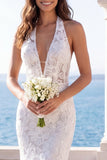 Robe de mariée brodée en sirène ivoire