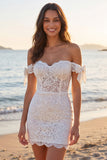Robe de mariée bohème bohème, corset bohème en ivoire découvert à épaules dénuées