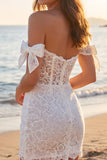 Robe de mariée bohème bohème, corset bohème en ivoire découvert à épaules dénuées