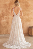 Corset en V en dentelle ivoire Une robe de mariée Line