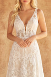 Corset en V en dentelle ivoire Une robe de mariée Line
