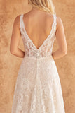 Corset en V en dentelle ivoire Une robe de mariée Line