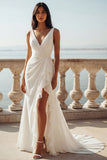 Robe de mariée sirène à volants à volants en ivoire