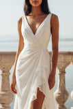 Robe de mariée sirène à volants à volants en ivoire