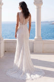 Robe de mariée traîne en traîne en triangle en dentelle sirène en illusion de sirène