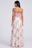 Robe Maxi à bretelles fines rose pâle A