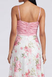 Robe Maxi à bretelles fines rose pâle A