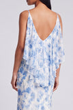 Robe longue à fleurs vert clair Sirène