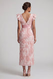 Robe longue de la mère de la mariée à perles à col en V à fardeaux scintillants