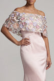 Robe fleurie longue sirène à fard à joues