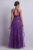 Robe fleurie longue Ligne A à dos nez avec volants