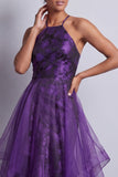 Robe fleurie longue Ligne A à dos nez avec volants